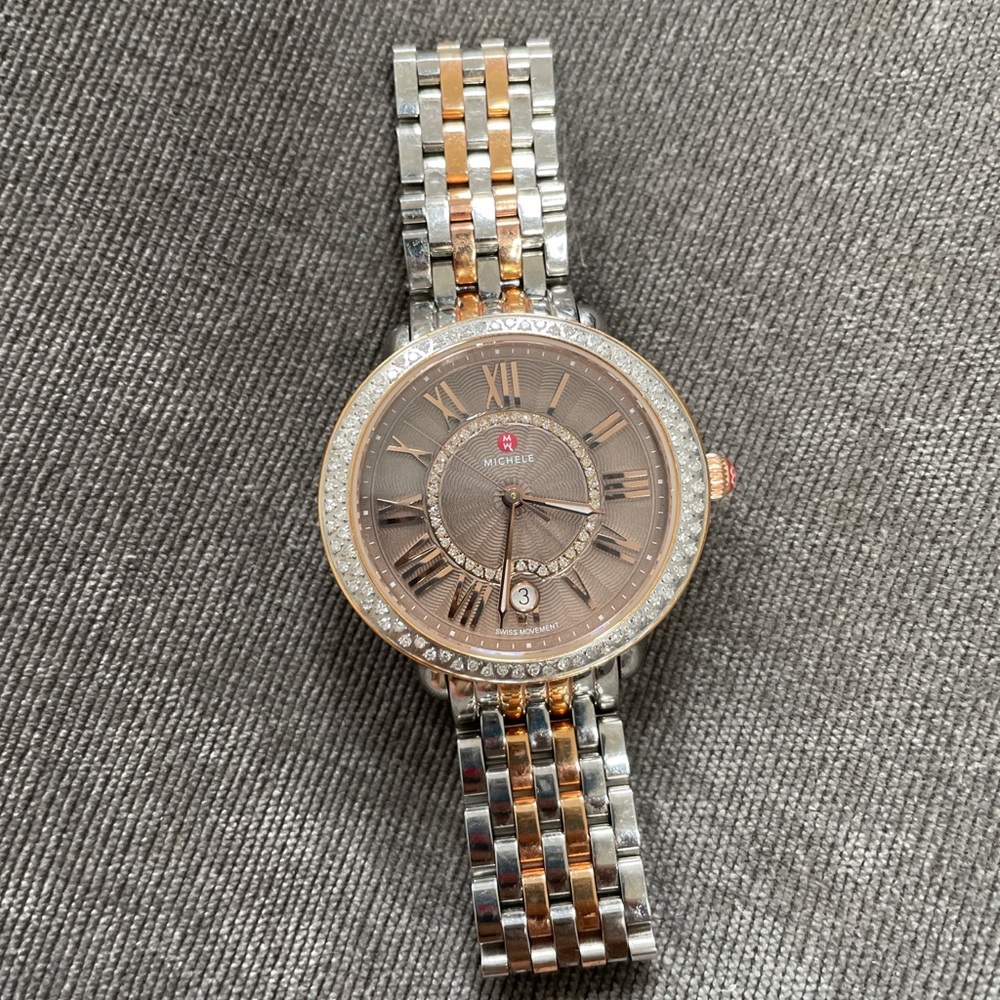 MICHELE
Serein Mid Two-Tone Diamond Watch
